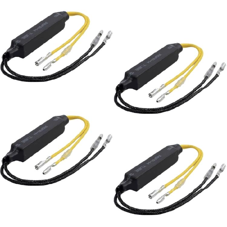 

Hyper Flash Fix Resistors for Motorcycle LED Turn Signals 4 Piece Set Eliminate Error Codes Universal Application 1