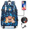 Cute Shiba Inu Corgi USB Charging Backpack for Middle High School Students Travel Casual Daypack