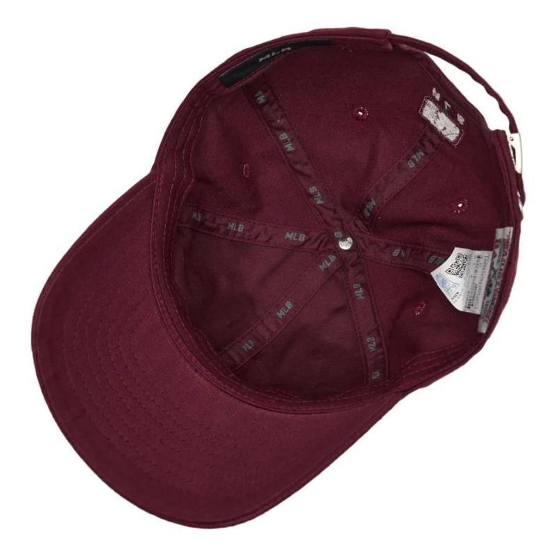 MLB Cotton Baseball Caps Unisex Burgundy Fashion 3ACP6601N-07RDSXY/375637