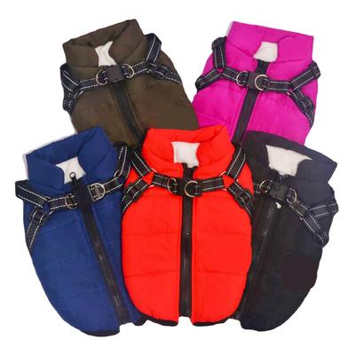 Combinaison de ski d'hiver imperméable pour chien - Veste chaude rembourrée en coton pour animaux de compagnie