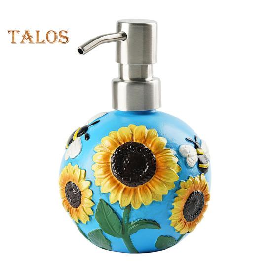 

Диспенсер для мыла с принтом подсолнуха, легкий переносной дозатор для мыла, насос для ванной комнаты, дезинфицирующее средство для рук, гель для душа, многоразовый дозатор разноцветный