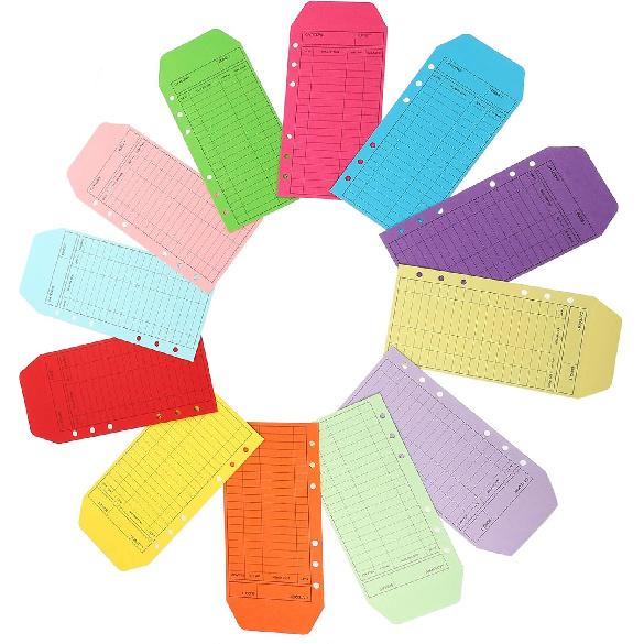 12 Pcs Cash Envelopes for Budgeting Paper Money Envelopes for Cash Budget Envelope for Cash System Mixed Color