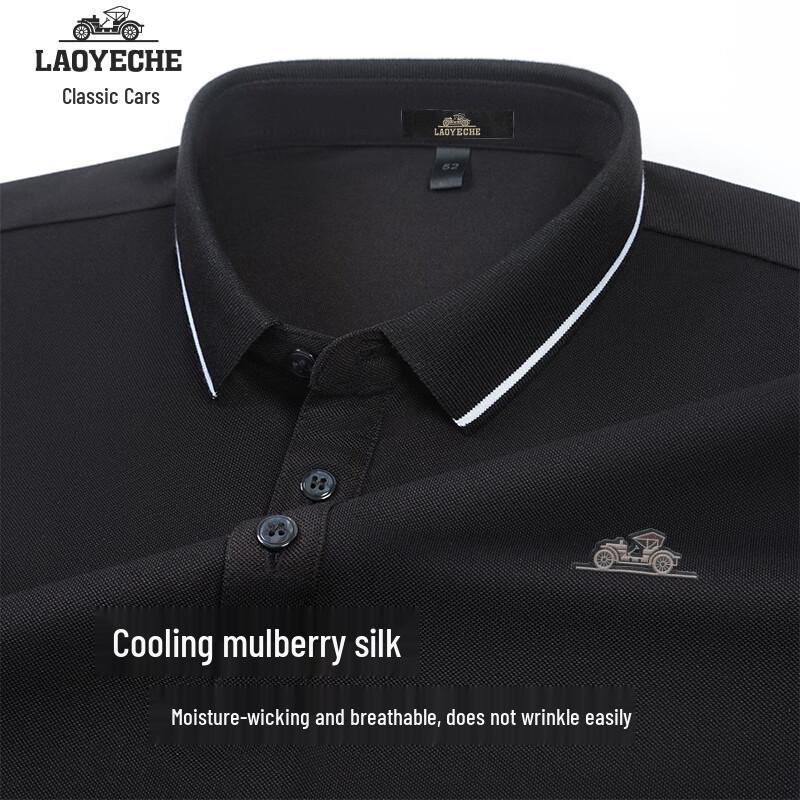 Men's Mulberry Silk Blend Polo T-Shirt