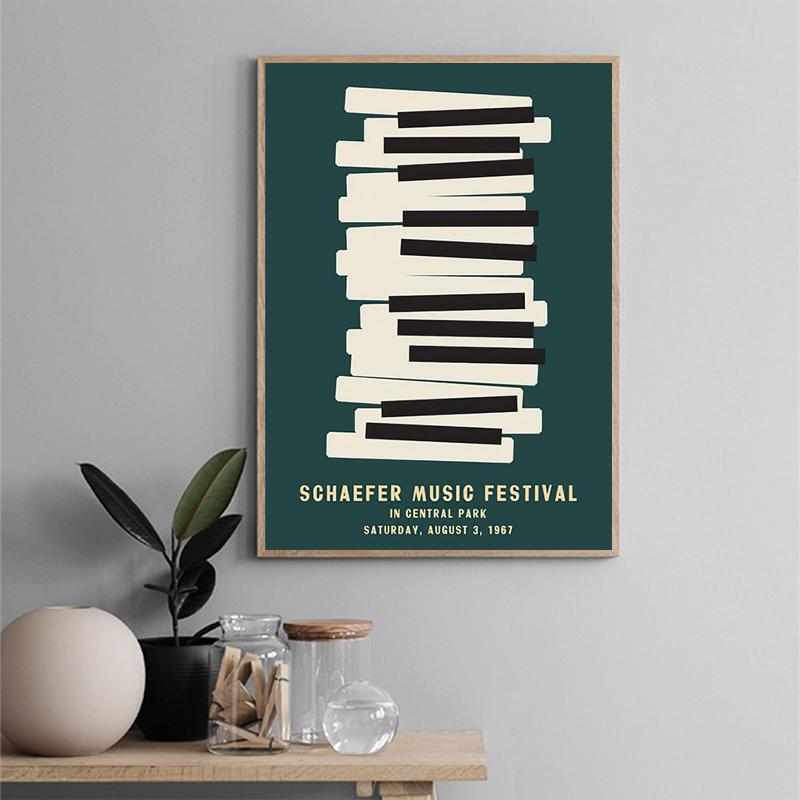 Jazz Club Piano Keys Music Teacher Class Wall Art Canvas Painting Nordic Posters and Prints Wall Pictures for Living Room Decor