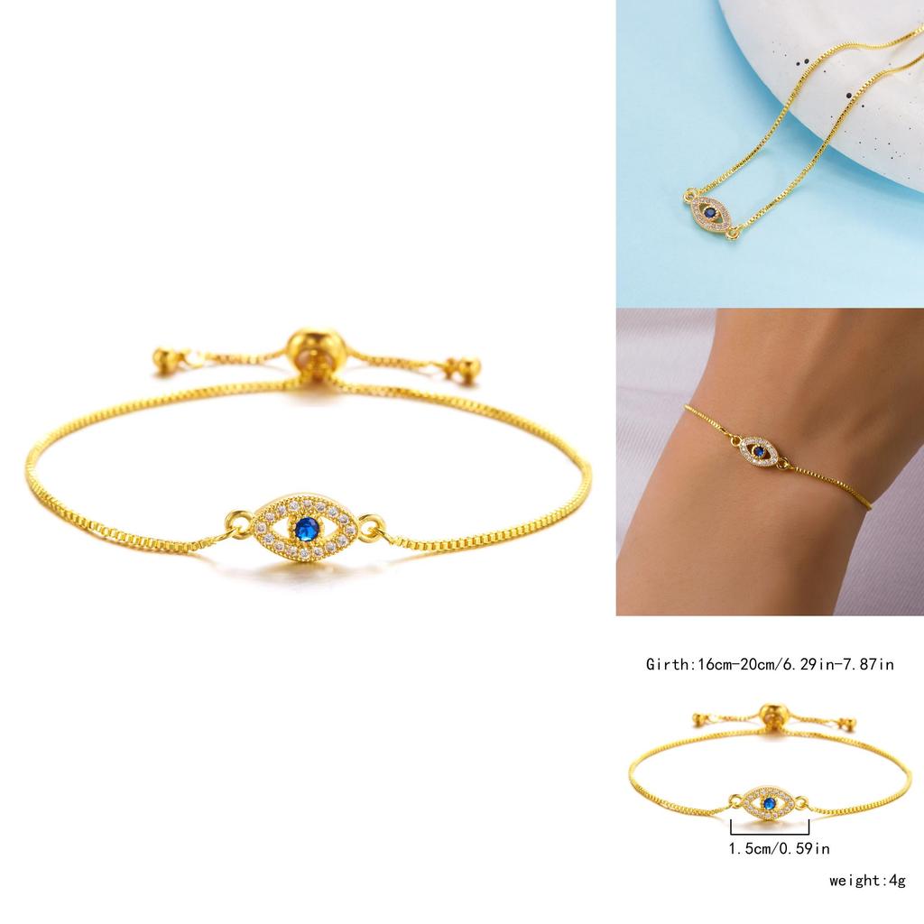 Mode Zugarmband mit blauem Augen-Design und Strassdekor für Männer Frauen Beliebter Sommer