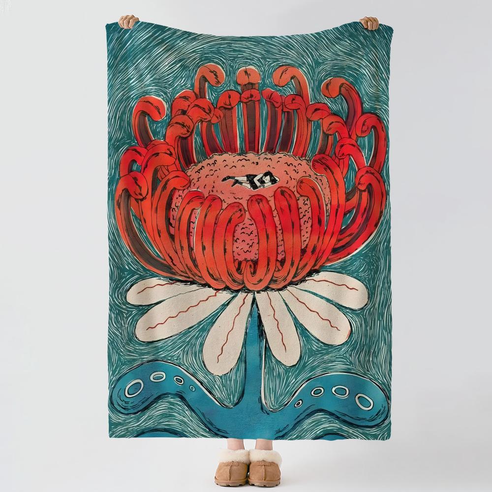 Artist K-Kaitlin Brito-o Throw Thick Comfort Flannel Quilt, Multi-scene Use Indoor Outdoor Daily Nap