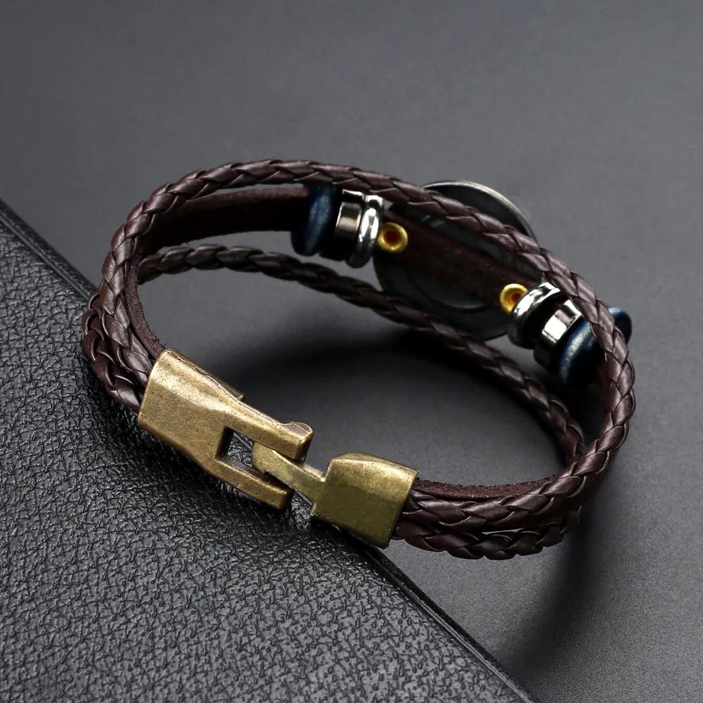 Unisex Rope Jewelry Tai Chi Pattern Bracelet Charm Simple Buckle Ancient Style Bracelet
