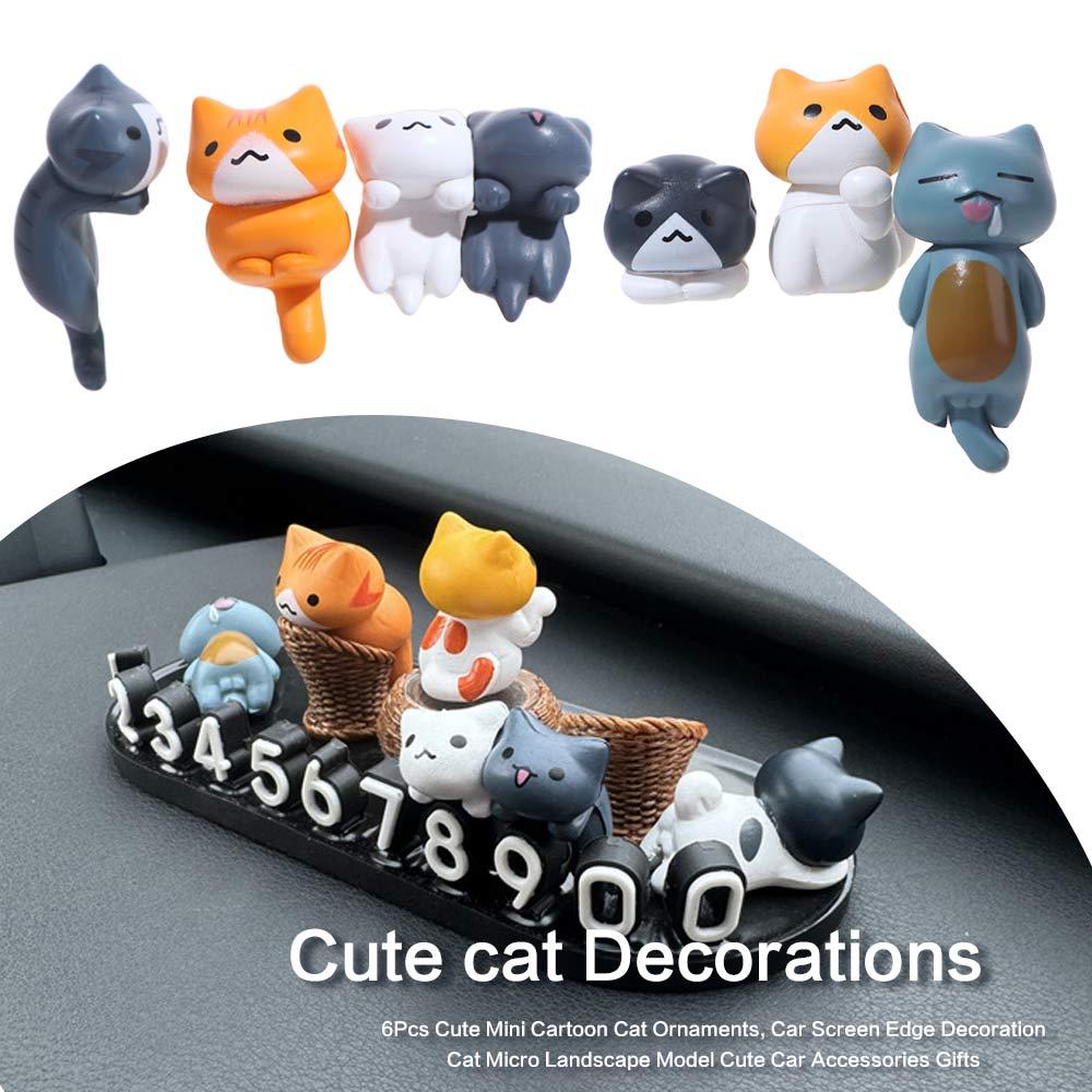 Computerdekoration Katzenfiguren Mikrolandschaft Auto Armaturenbrett Ornament Auto Innenraum