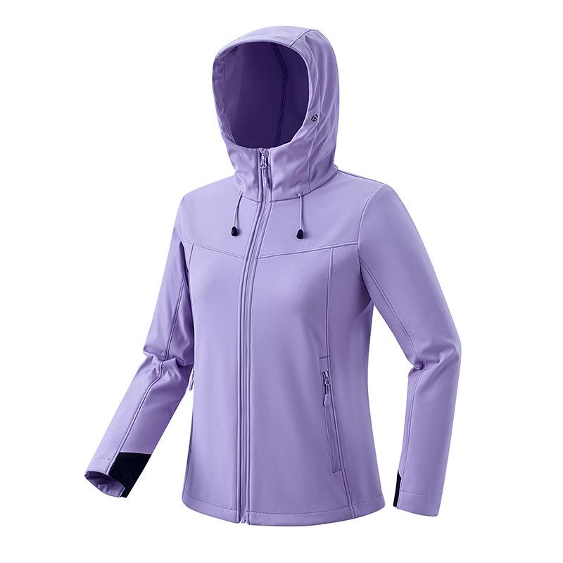 Windproof Waterproof Hooded Softshell Jacket for Outdoor Activities