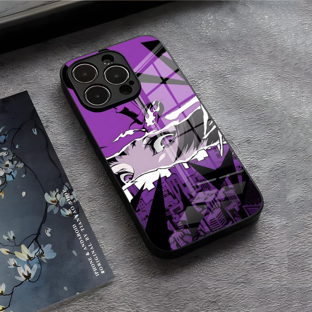 

Game P-Persona 5 Phone Case For IPhone 17 Air 16 E Pro Max 15 14 13 Mini 12 Pro 11 Max Plus Black Glass Cover iPhone 12