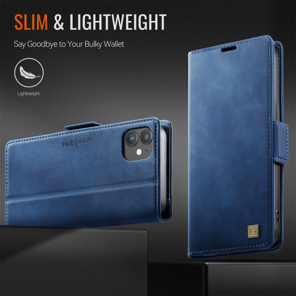 For iPhone 12 /12 Pro / 12 Pro Max. Wallet Case with Card Slots & Kickstand, 360° Protection Leather Case