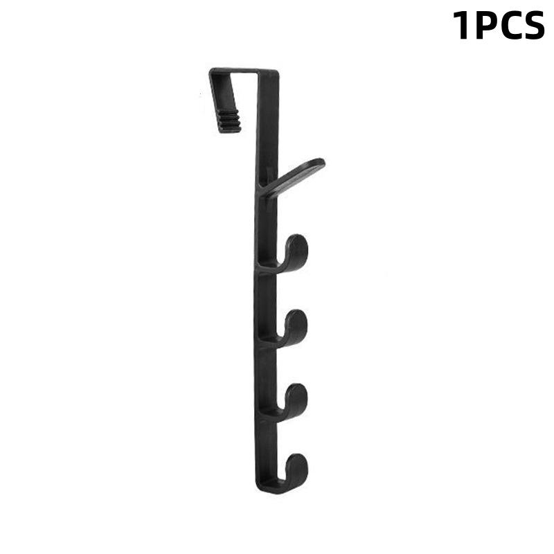 1/5/10pcs Behind the Door Coat Hook Hanger Behind the Door Cabinet Wardrobe Dormitory Door Hook Storage Rack