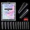120pcs Kit Plastic Curve False Nails Art Dual Form French Tips Gel Extension Mode Acrylic Manicure Tool Accessories Sets