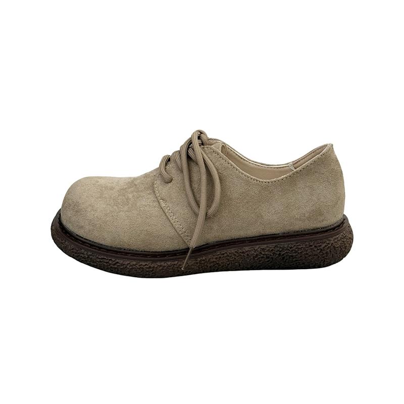

Fashion Trend Versatile Flat Loafers Women s 2026 Autumn New Retro Soft-soled Non-slip Single Shoes 40 хакі