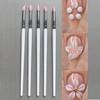 5Pcs/set Silicone Nail Brush UV Gel Polish Tip 3D Image DIY Dotting Polish Brushes Pen Professional DIY Manicure Tools