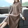Abito a Maglia Midi Dolcevita Mezzo Manica Lunga Spessa Maglieria Vestiti Maglione Larga Oversize Vestaglia Abiti Autunnali Donna