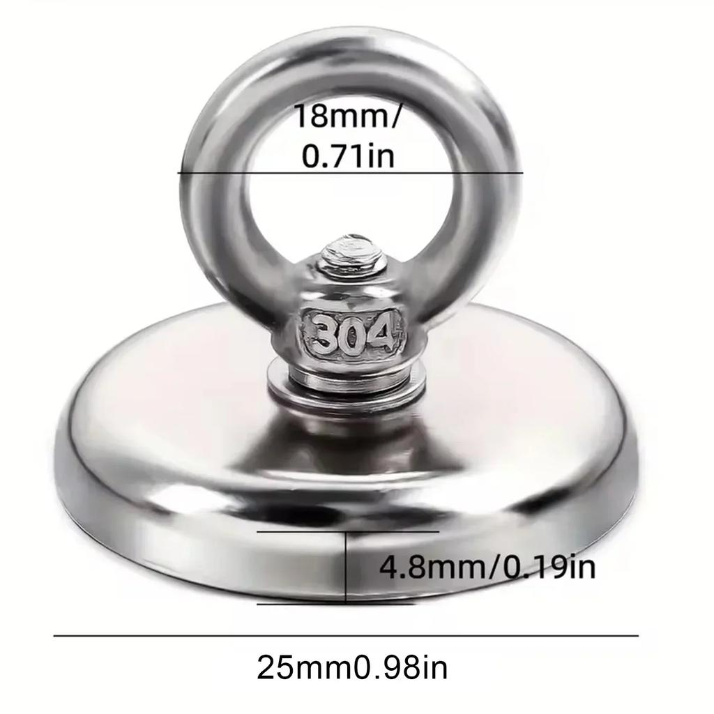 2Pcs Magnetic Hooks, Tension Magnetic Hooks, with Countersunk Lifting Rings, Suitable for Workplaces, Homes, Kitchens