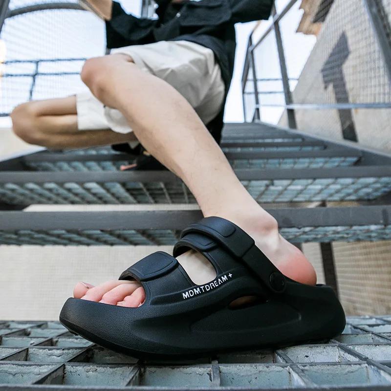 Fashion Man Sandals Fashion Sports 5CM Thick EVA Sole Comfortable Soft QuikFoam Slippers Slides Beach Street