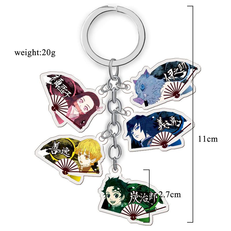 Anime Demon Slayer Acrylic Keychain Transparent Charm Manufacturer Direct Supply Multiple Styles Bulk Custom Beautiful Design
