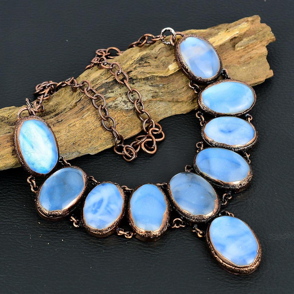 Rainbow Mystic Opal Necklace, Copper Electroformed Gemstone Jewelry, Handmade Necklace Amazing Jewelry, Gift For Her