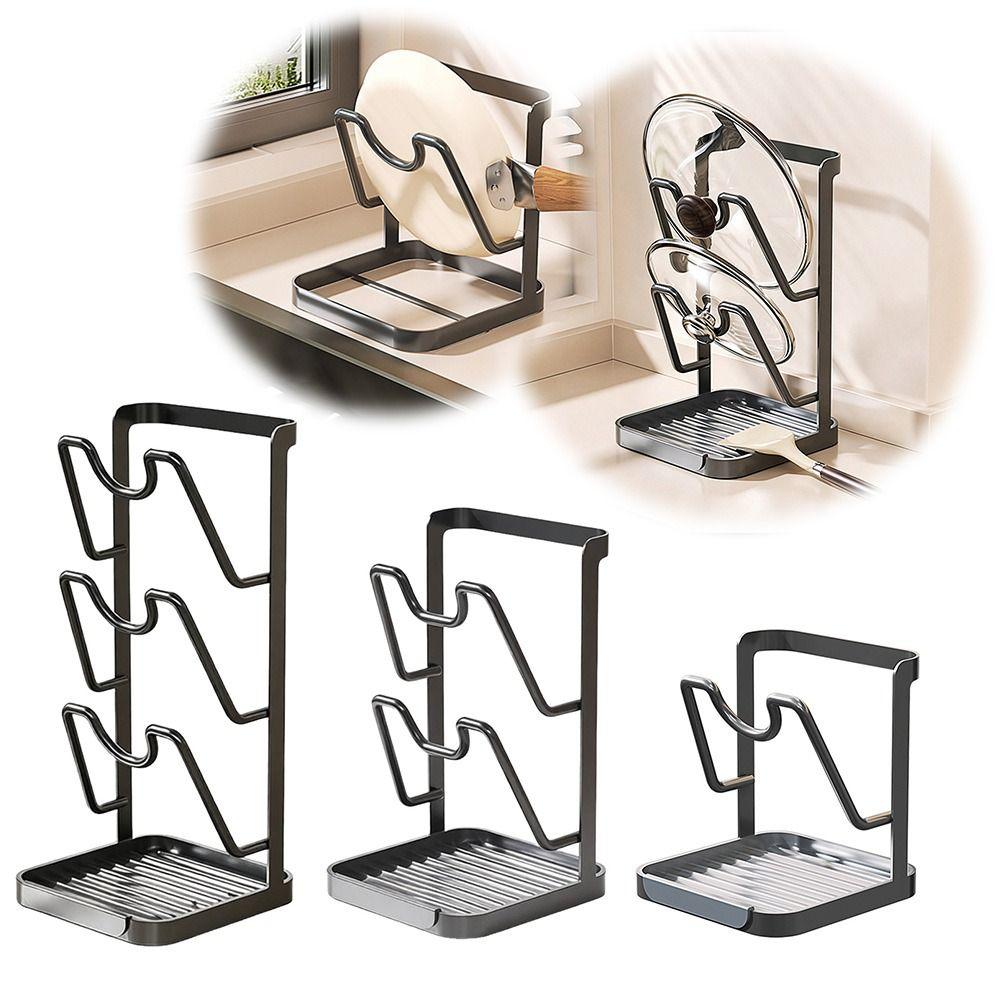 Multifunctional Pot Lid Rack Spoon Rest Stainless Steel Cutting Board Storage Rack Utensil Placement Rack Kitchen Accessories