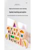 Children's Wooden & Acrylic Translucent Rainbow Building Blocks - Creative Educational Toys for Early Learning