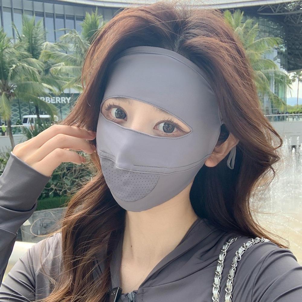 Breathable Sunscreen Mask Traceless Face Veil New Facial Gini  Outdoor Sports