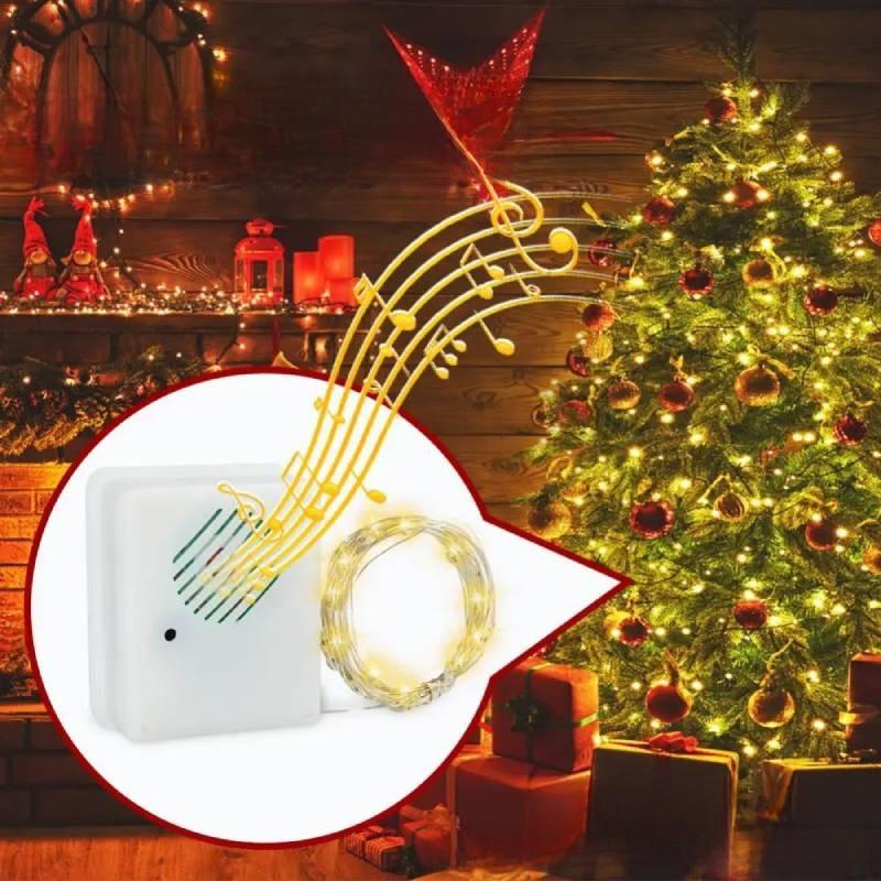 Sensor Sound Christmas Music Speaker With Led String Decorative Lights For Party