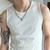 Men Ribbed Tank Top Summer Sleeveless T-Shirt Solid Color Workout Tank Top for Gym Outdoor Sports Street Beach