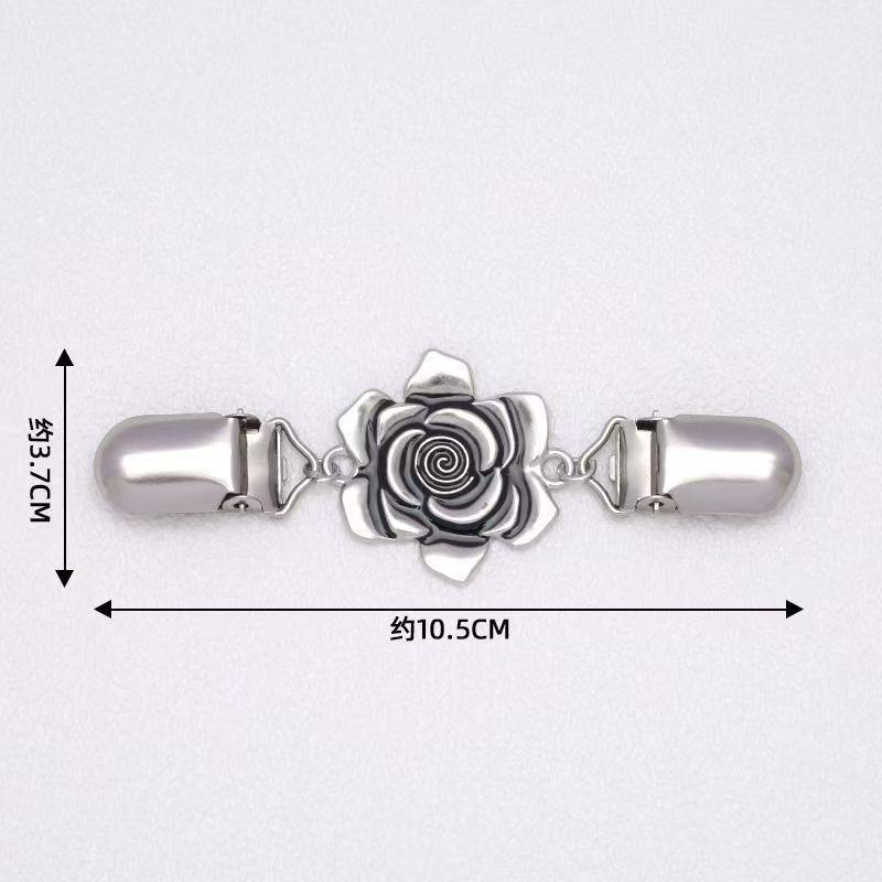 Vintage Hollow Flower Collar Clip Shawl Connection Buckle Women's Sweater Clip Lace Geometric Vintage Hollow Flower