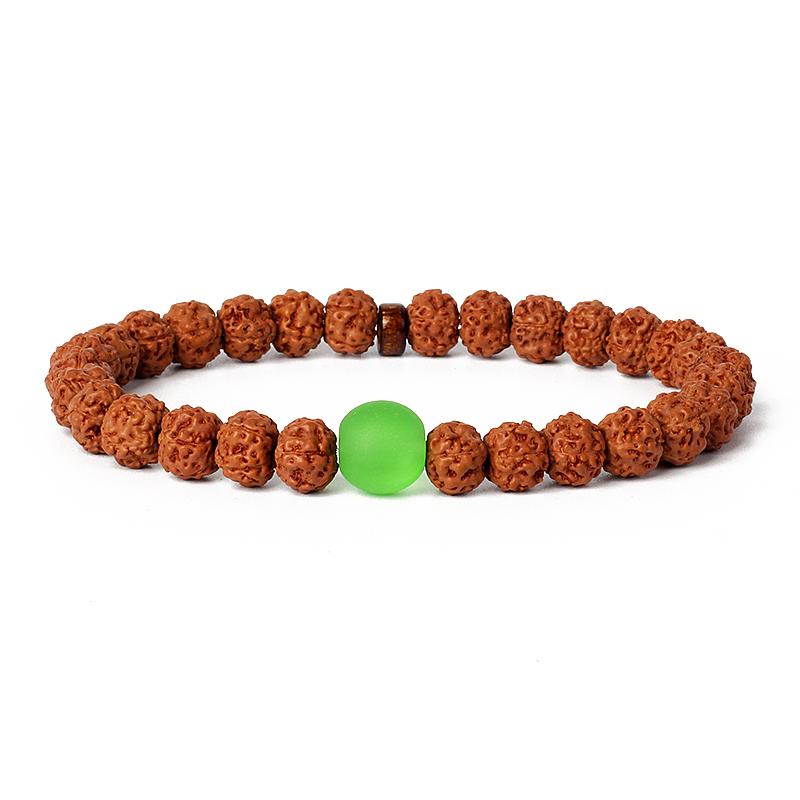 Natural Wood Star Moon Bodhi Seeds Bead Bracelet Promotes Meditation Wisdom & Good Luck Fortune Enlightenment Harmony Jewelry