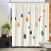 1pc Creative Raindrop Pattern Shower Curtain Bathroom Decoration Polyester Fabric Contains 12 Hooks