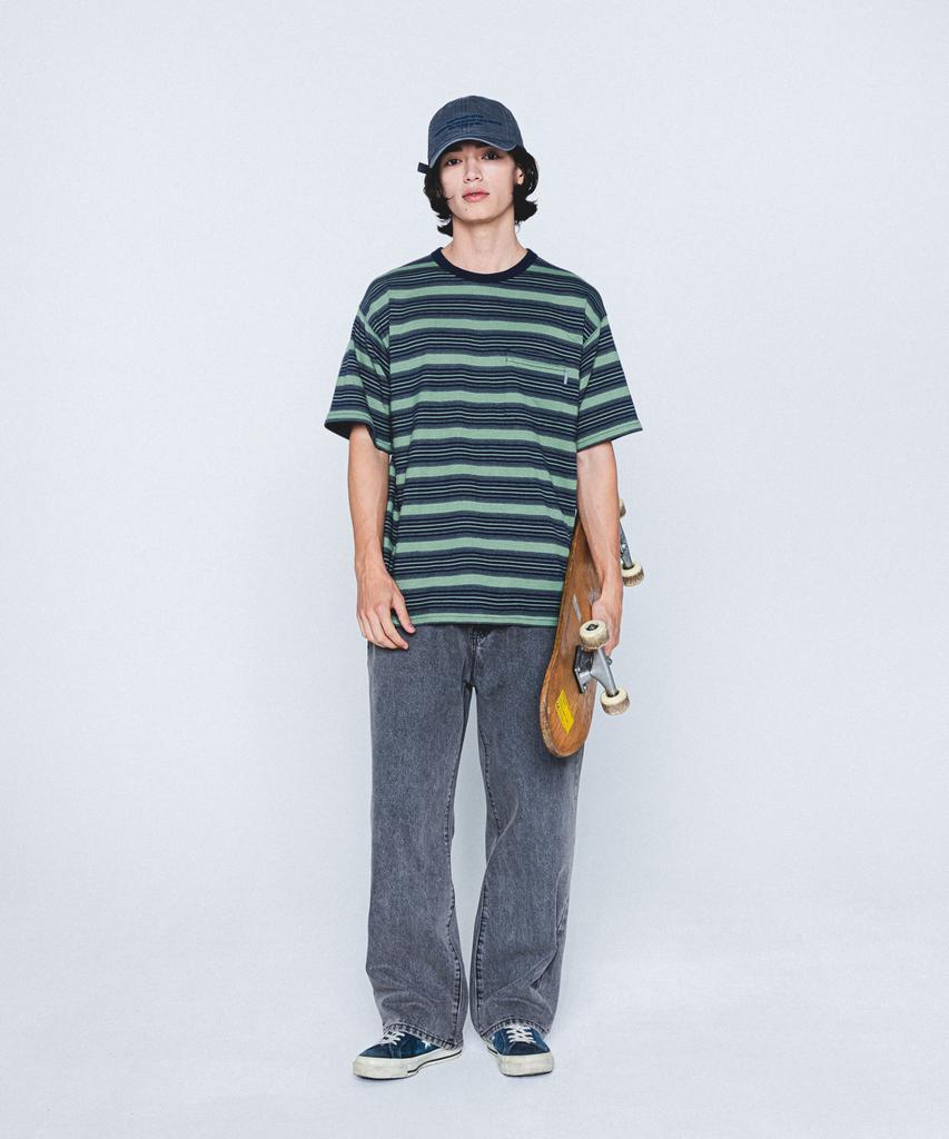 ESPIONAGE Vintage Border Pocket Tee Pistachio