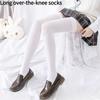 1PAIR calf socks extended long tube knee socks uniform black stockings non-slip thin velvet thigh socks micro-pressure thigh