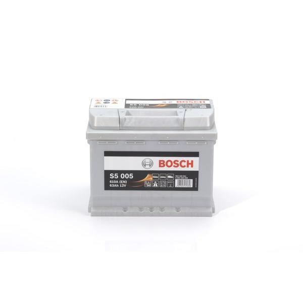 BOSCH Batterie Auto S5005 63Ah 610A / + à droite