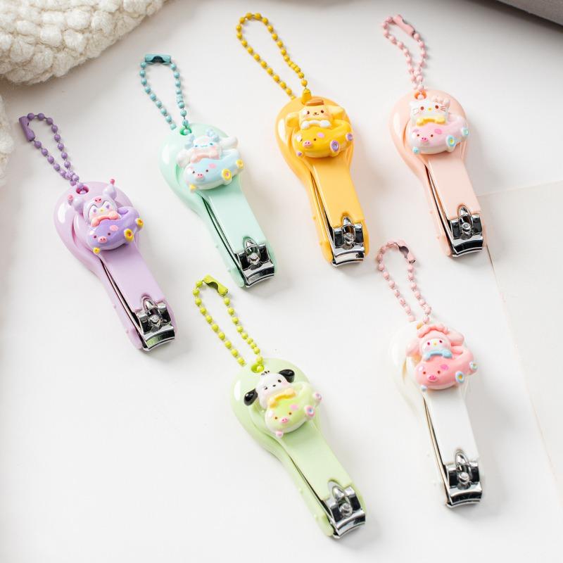 Sanrio Nail Clipper Set - Portable Foldable Nail Scissors with Anti-Splash Design for Home Use
