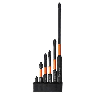 6Pcs Magnetic Screwdriver Bit Set Cross Antislip 1/4inch Power Driver Bit for Impact Driver 25/50/65/70/90/150mm