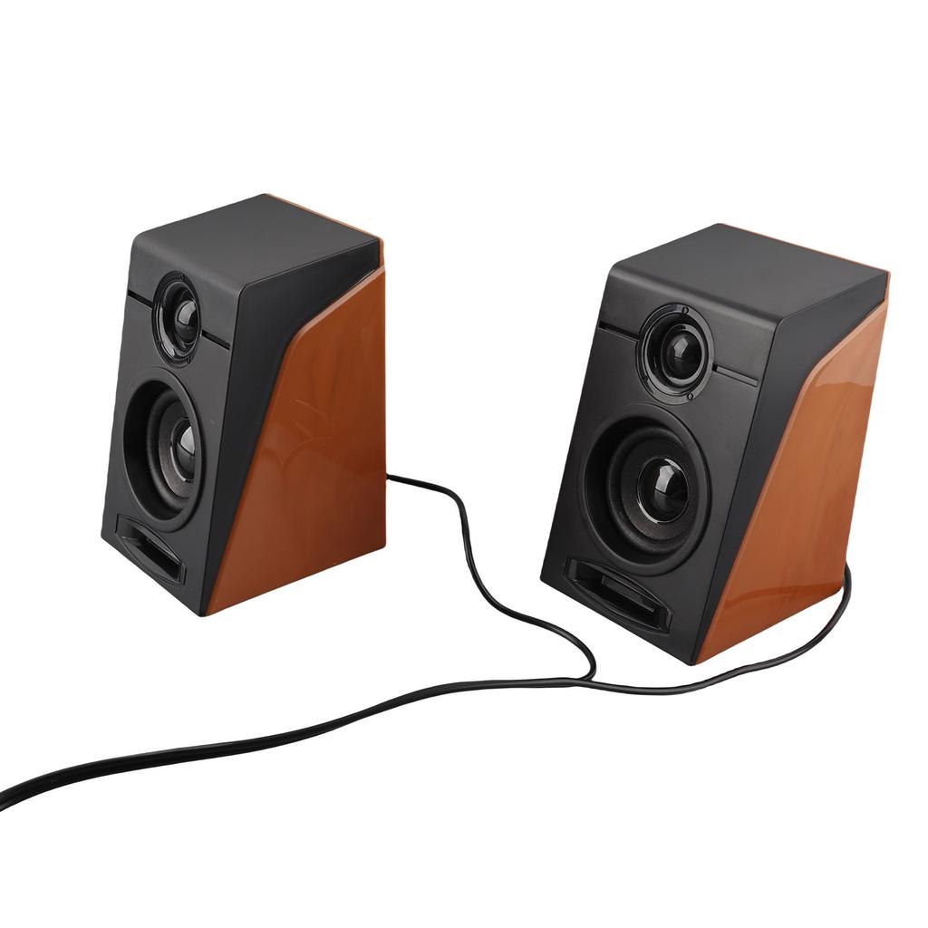PC Speakers HiFi Deep Bass Adjustable Volume Plug and Play Desktop Speakers for TVs Computers Laptops Phones