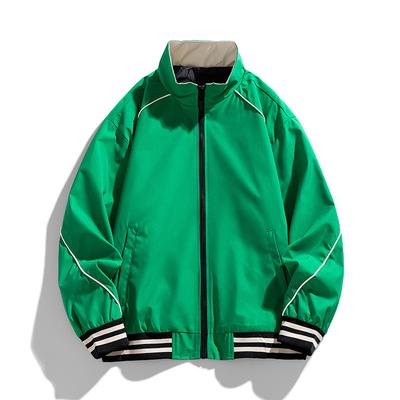 Nuova Giacca Uniforme da Baseball da Uomo Primavera e Autunno Giacca con Collo Rialzato Versione Pubblica Top Monocolore Cardigan Versatile Largo