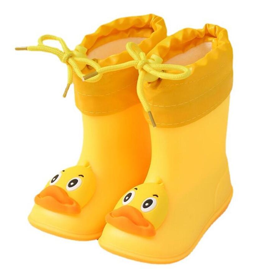 New Style 3D Children's Rain Boots Kids Baby Cartoon Water Shoes Infant Waterproof Non-Slip Warm Water Shoes Rubber Boots