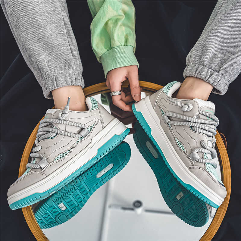 Mode Dicke Absätze Hiphop Sneakers Outdoor Herren Slipper Basketballschuhe für Herren Silber Stiefel Sport Basketball Sapateni Echter Stil