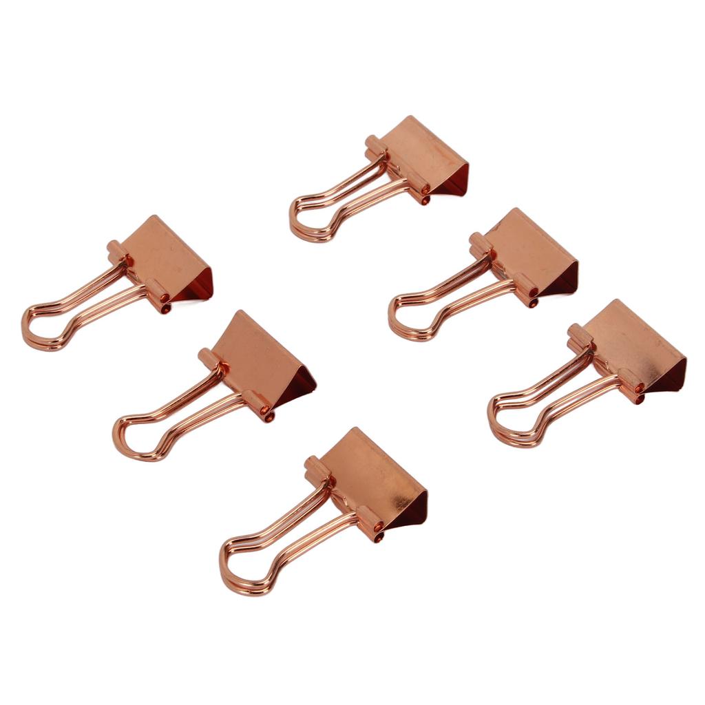Clips Metal Hollow Long Tail Small Paper Clamps for Documents Tickets Gold 12pcs