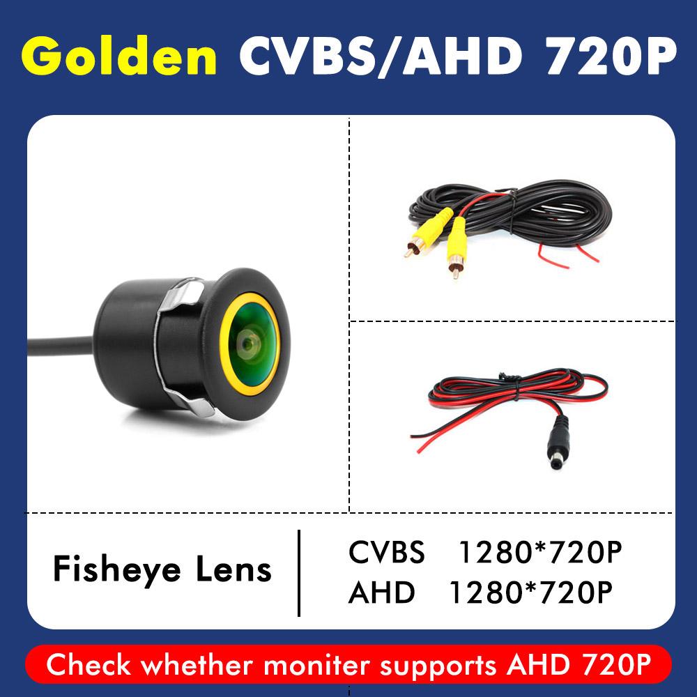 Smartour Parking New CVBS Switch AHD 720P Car Rear View Camera 170 Degree Fisheye Golden Len Front View for Focus Toyota Kia BMW