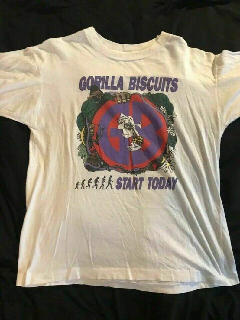 Футболка Gorilla Biscuits Европейский Тур 1989 Размер S-4XL 4XL