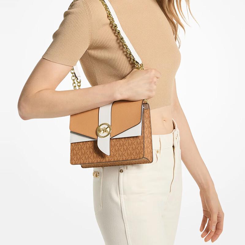 MICHAEL KORS Greenwich Monogram Chain Crossbody Bag Small