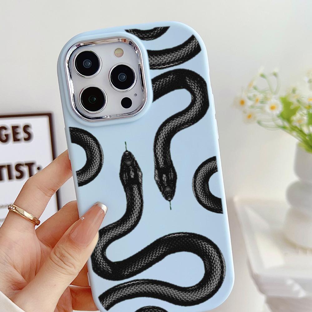 LZ5 Butterfly Black Gold Snake Soft Phone Case for Samsung S24 Ultra S23 Plus S21 FE A16 A54 A52 A06 Infinix Hot 40 Lens Protection Shockproof Cover