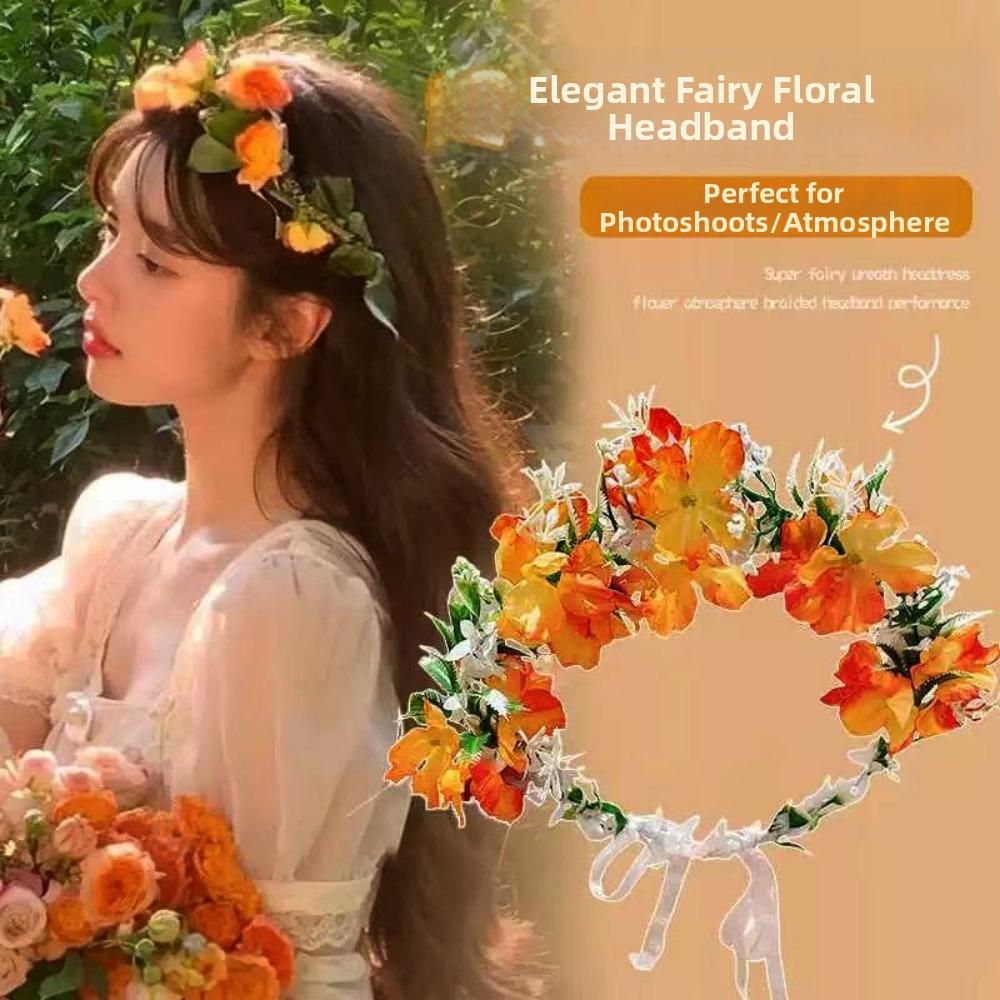 Multistyles Women Wedding Floral Headband Fashion Party Bride Garland  Wedding Baby Shower Decor