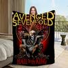 Blanket Flannel Warm Comfort Soft Avenged Sevenfold Plush Rock for Sofa Band Living Room Office Bedroom Travel
