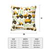 Cartoon Truck Car Tractor Excavator Pattern Square Pillowcase Cushion Cover Pillow Case Throw Pillow Cover for Home Bedroom Car