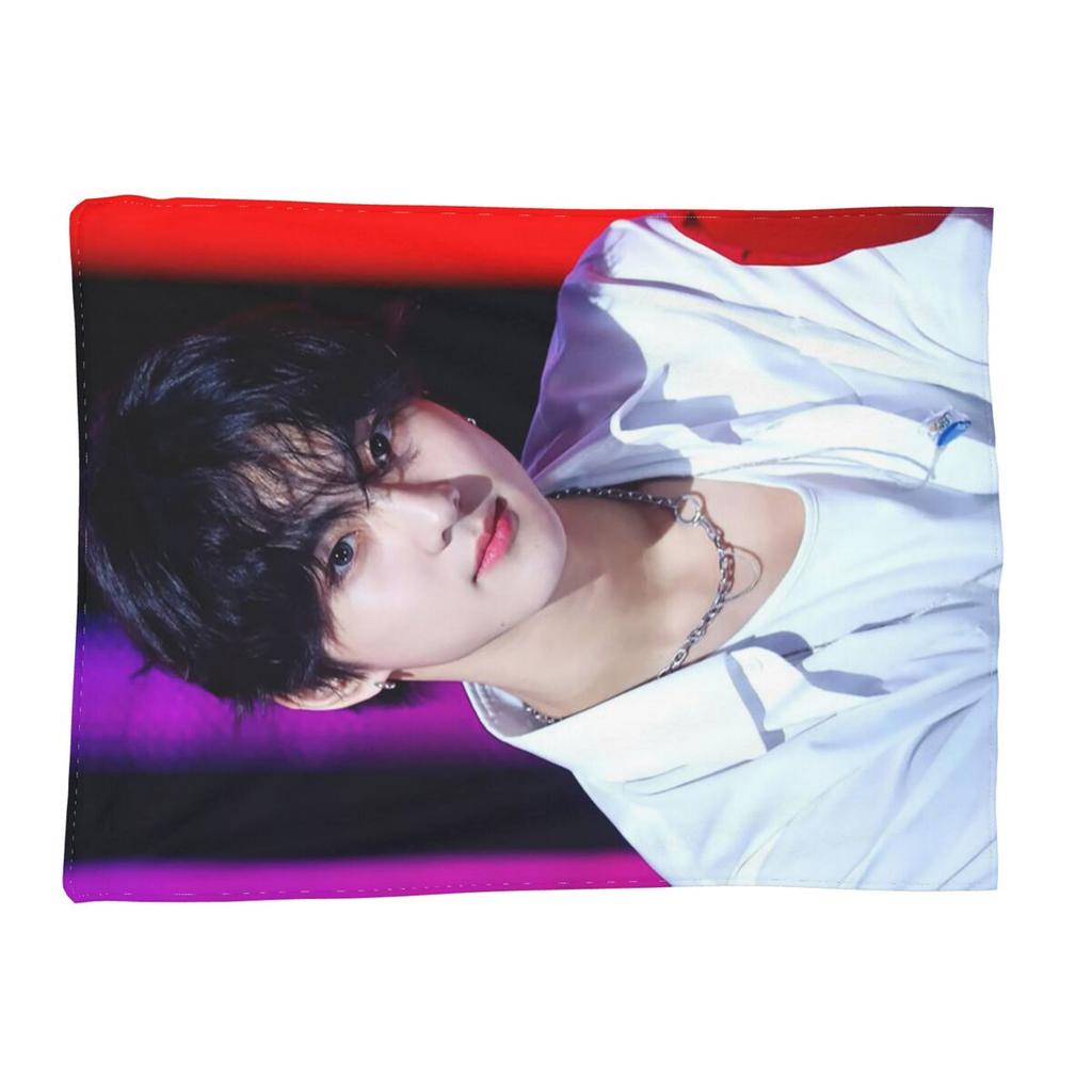Jungwon En Kpop Blanket Soft Warm Flannel Throw Blanket Cover for Bed Living Room Picnic Travel Home Sofa